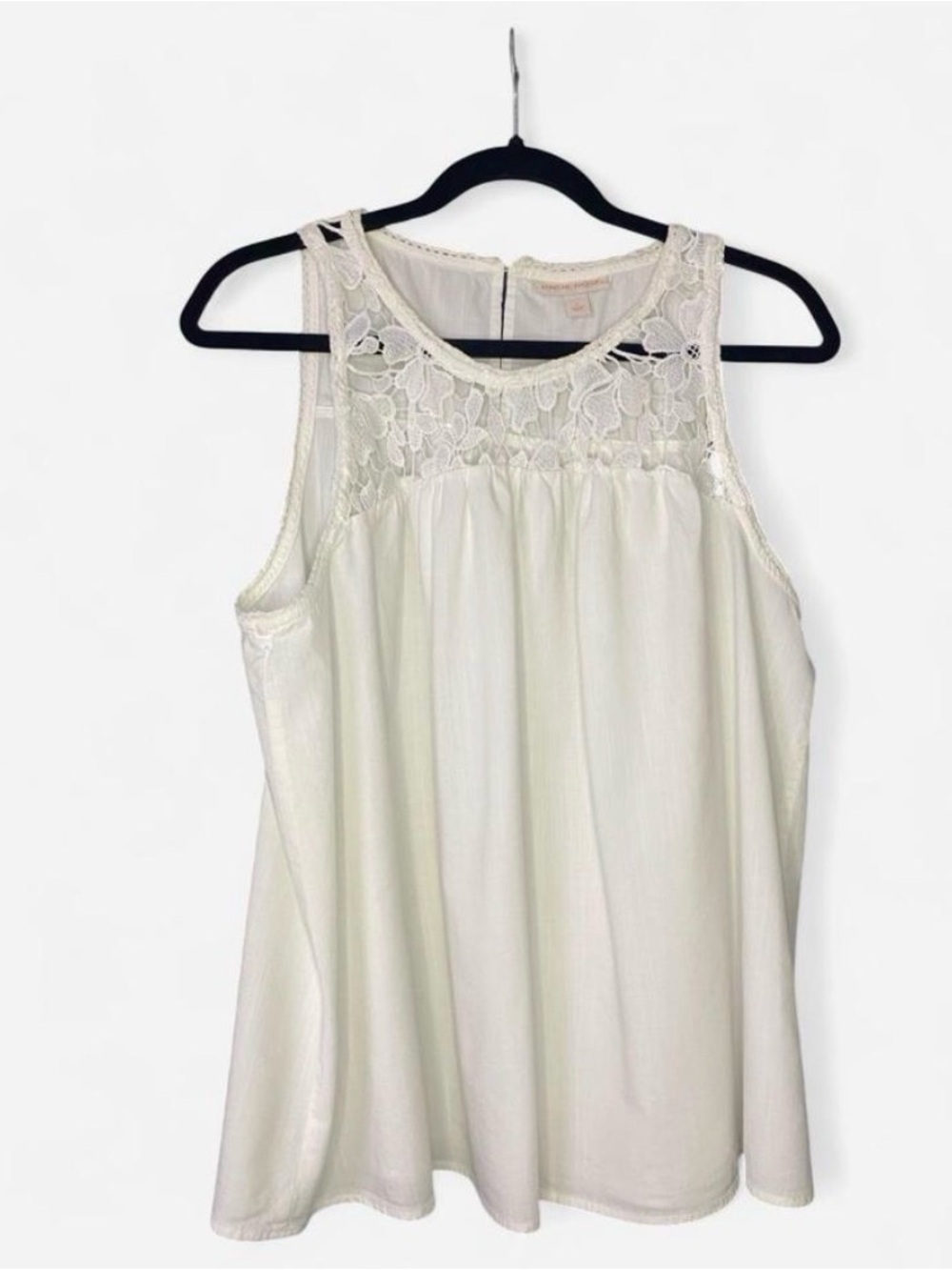 Knox Rose Lace Yoke Sleeveless Camisole - Cream